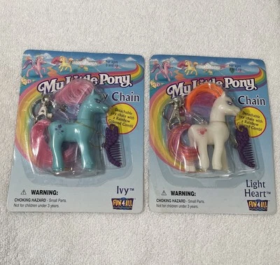 Llavero vintage My Little Pony Ivy And Light Heart 1998 Hasbro Fun4all con peine Foto 1 de 4