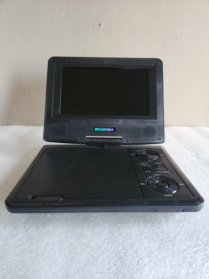 Sylvania 7" Portable DVD Player Model SDVD7040-Black-D Tested Works No Cord - Image 1 of 4