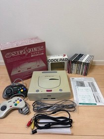 Sega Saturn Console HST-0014 + 2 Controllers + 11 Games Set | Tested | Japan