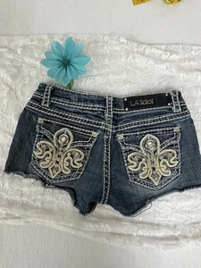 L.A. Idol Daisy Duke Bling Jean Shorts Women’s XS - Picture 1 of 13