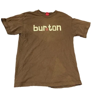 Vintage Burton Snowboards T Shirt 90s Y2K Big Logo Men’s Medium Ski Brown - Picture 1 of 14