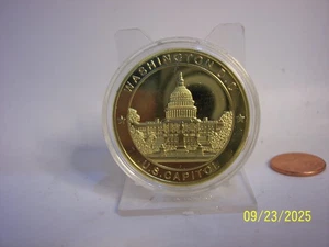 WASHINGTON D.C. U.S. CAPITAL GREAT SEAL OF THE UNITED STATES CHALLENGE COIN - Picture 1 of 2