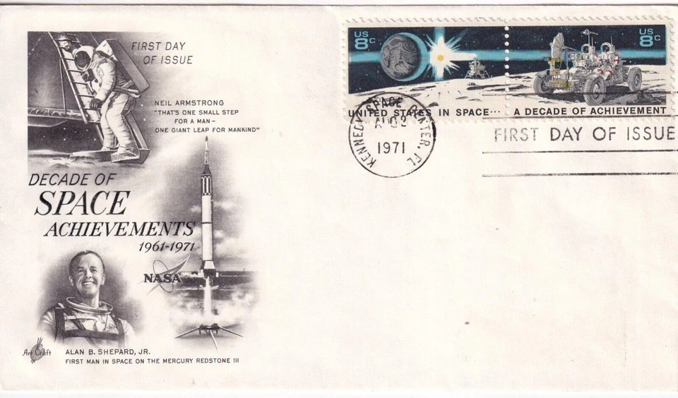 G011 United States 1971 United States in Space - A Decade of Achievements FDC - Image 1 of 1