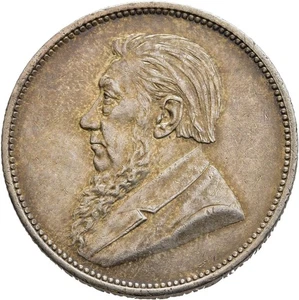 FITZ Südafrika 2 Shillings 1896 Paul Kruger Wappen Silber °TCH135 - Bild 1 von 2