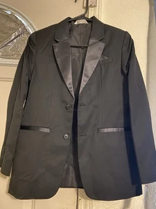 NWT Cat&Jack Boy Suit Jacket Blazer BLACK Size 12 - Picture 1 of 4