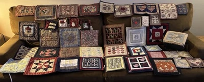 Gran Lote de Edredones Miniatura Boyds Bears, Bloques de Edredón Coleccionables Foto 1 de 4