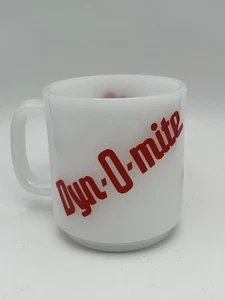 Tazza vetro latte vintage Glasbake Dyn-O-Mite Good Times JJ MAde in USA tazza - Foto 1 di 5