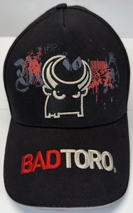 Bad Toro Hat by Jordi Nogues Graffiti Bull Logo Black Adjustable Streetwear Y2K - Picture 1 of 5