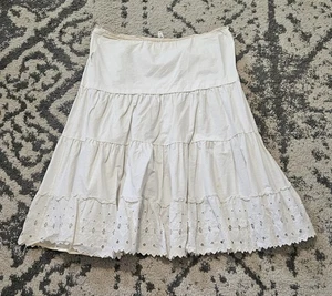 Vintage 1950s Palby White Floral Petti Coat Slip With Built-In Crinoline Size M - Picture 1 of 5