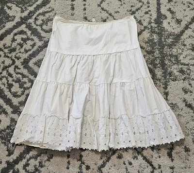 Vintage 1950s Palby White Floral Petti Coat Slip With Built-In Crinoline Size M - Image 1 of 4