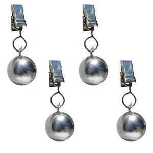 4 Pieces Metal Sphere Cloth Clips Ideal for Weddings Parties Picnics Outdoor - Picture 1 of 8