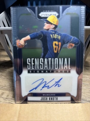 2025 Panini Prizm JOSH KNOTH Sensational AUTO Milwaukee Brewers - Image 1 of 2