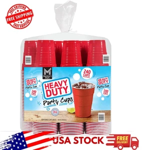 Member's Mark 18oz Red Party Cups 240ct | Durable Heavy-Duty Disposable Cups - Picture 1 of 1