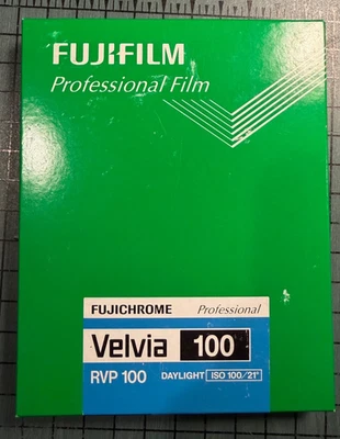 FUJIFILM Velvia 100 - 4X5 - 20 SHEETS EXP. 7-2018 - Image 1 of 2
