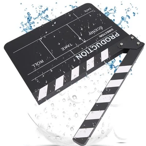 Acrylic Director Scene Clapperboard TV Movie Action Board Film Cut Prop With Fit - Bild 1 von 9