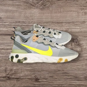 Nike React Element 55 Spruce Volt Shoes Trainers Men's Size UK 11 Rare VGC - Picture 1 of 20