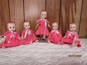 7” Antique Vintage Madame Alexander Original Fisher Quintuplet dolls - Picture 1 of 13
