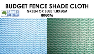 Wind Break Industrial Shade Cloth 1.8x50m Blue or Green 80gsm w/eyelets 30% - Picture 1 of 1
