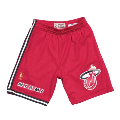 Mitchell & Ness NBA Swingman Shorts Alternate Miami Heat 96-97 Red *NEW* Cover