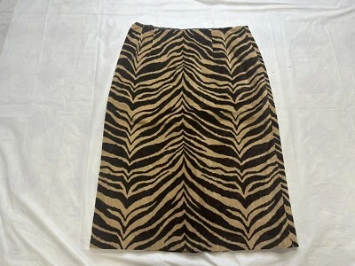 Talbots животных / Tiger печати эластичной карандаш юбка с подкладкой размер 8 - Изображение 1 из 4