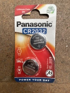 CR2032 Panasonic x2  Lithium Coin Cell 3V Battery Car Key Fobs Toys Remote - Picture 1 of 1