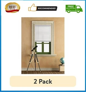 (2 pack) 35" W x 64" L,Mainstays 1" Cordless Vinyl Light Filtering Blinds - Picture 1 of 4
