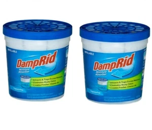 2 × DampRid FG01K Fragrance Free Moisture Absorber Dehumidifier - 10.5 Oz (2 Pk) - Picture 1 of 4