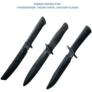 Cold Steel Rubber Training practice Knife Knives 3 Set - Picture 1 of 1