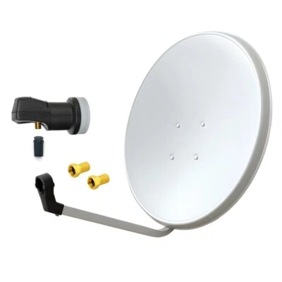 60 cm Sat Anlage Single LNB 1 Teilnehmer Digital Schüssel Antenne Spiegel 4K HD - Bild 1 von 4