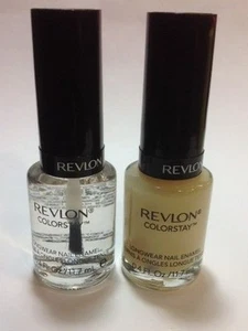 REVLON Colorstay Longwear Nail Enamel ,Top Coat + Base Coat , NEW. - Picture 1 of 3