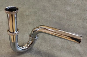 Sifon Siphon Röhrensifon-Geruchsverschluss-Edelstahl 1 1/4 x 32 mm - Rosette - Bild 1 von 4