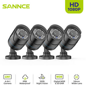 SANNCE 1080p HD CCTV Home Security Camera Bullet IR Night Vision Outdoor IP66