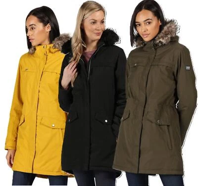 Regatta Womens Serleena II Waterproof Insulated Faux Fur Hooded Parka Jacket - Image 1 of 2