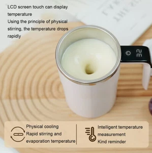 Automatic Magnetic Electric Self Stirring Mug Cup Mixing Coffee Milk Tea Beer US - Picture 1 of 13