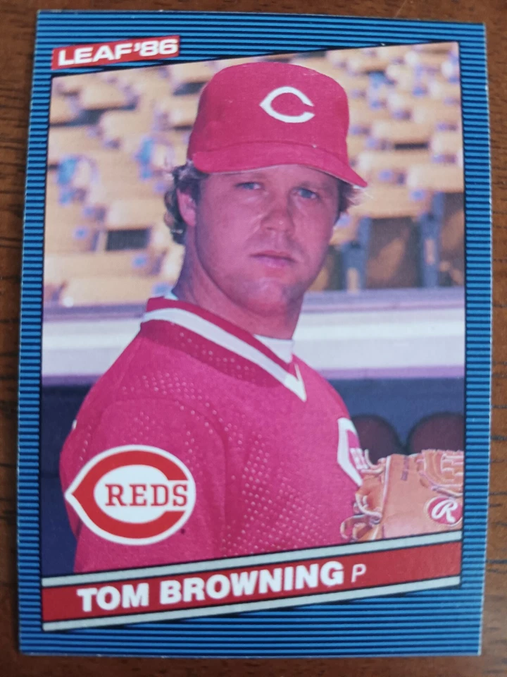 TOM BROWNING REDS 1986 LEAF BASEBALL CARD #179 - Image 1 of 1