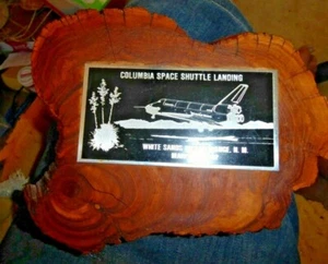 PLACA DE COLECCIÓN COLOMBIA TRANSBORDADOR ESPACIAL ATERRIZAJE MISIL ALCANCE NUEVO MÉXICO 1982 - Imagen 1 de 4