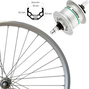 Rigida Vorderrad 26" ZAC19 DE + Nabendynamo DH-3N20 Fahrrad BIKE silber Dynamo - Bild 1 von 1