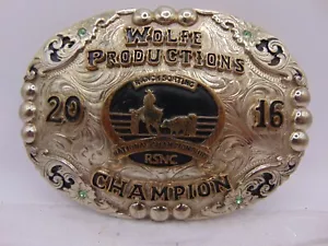 Fibbia cintura Rodeo Champion Maynard made in USA 2016 Wolfe Productions Ranch RSNC - Foto 1 di 8