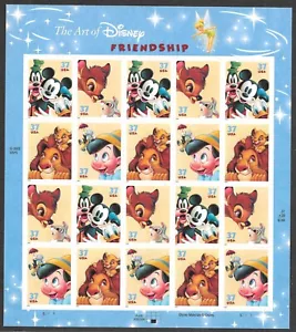 Scott #3868a Pane of 20, 37c Disney Friendship--FLAWLESS! 2024 Cat. $20.00 - Picture 1 of 1