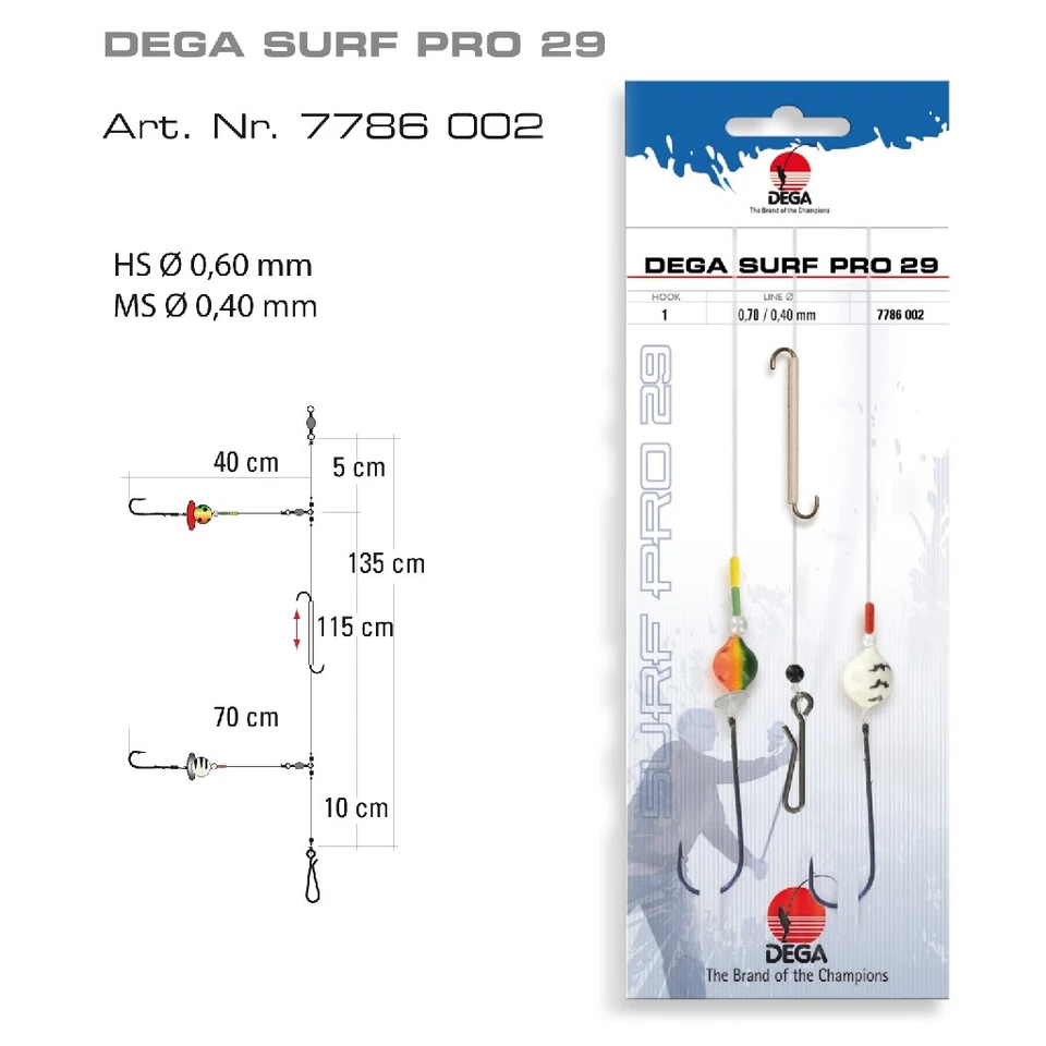 DEGA Surf Pro 29 Brandungsvorfach Dorschvorfach Buttvorfach Buttsystem  - Bild 1 von 1