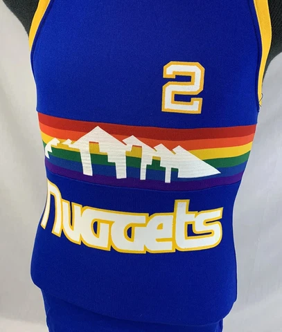 Vintage Denver Nuggets Jersey Alex English Sand Knit NBA Basketball 80s USA Cover