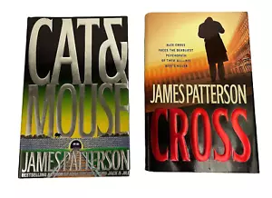 2 Detective Novels by James Patterson Cross, Cat & Mouse, 1st Ed. Hard Backs - Picture 1 of 10