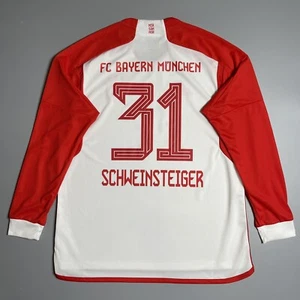 BAYERN ADIDAS 2023/2024 FOOTBALL HOME JERSEY #31 SCHWEINSTEIGER SIZE “XL” IB1482 - Picture 1 of 12
