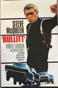 POSTER FILM D'AZIONE BULLITT STEVE MCQUEEN ROBERT DUVALL 24"x36" stampato su tela - Foto 1 di 1