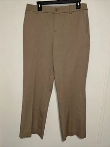 Liz Claiborne Womens Size 12 Tan Polyester Blend Audra Dress Pants Hemmed - Picture 1 of 6