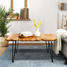 Rustic Cedar Live Edge Small Coffee Table Mid-Century Modern Table Home Decor