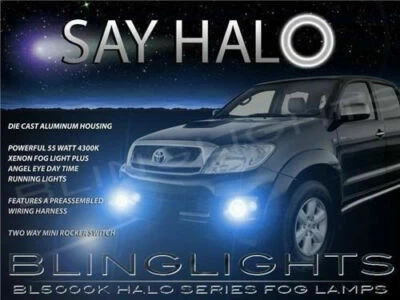 Kit de luces antiniebla LED blancas con halo ojo de ángel para Toyota Hilux 2012-2016 Foto 1 de 4