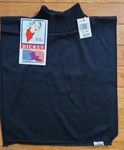 Neu mit Etikett schwarzer angedeuteter Rollkragen Dickie - Erwachsene Unisex Dickey VINTAGE USA Orig Etikett - Bild 1 von 5