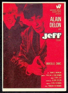 Jeff 1969 Original Krimi Movie Poster Spanish Herald Alain Delon Mireille Darc - Bild 1 von 2