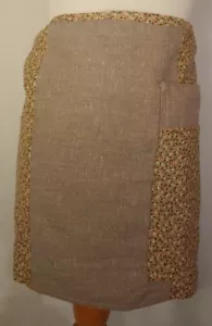 Handmade Patchwork Kitchen Waitstaff Apron OOAK Brown Original Hippie Homemade - Picture 1 of 5